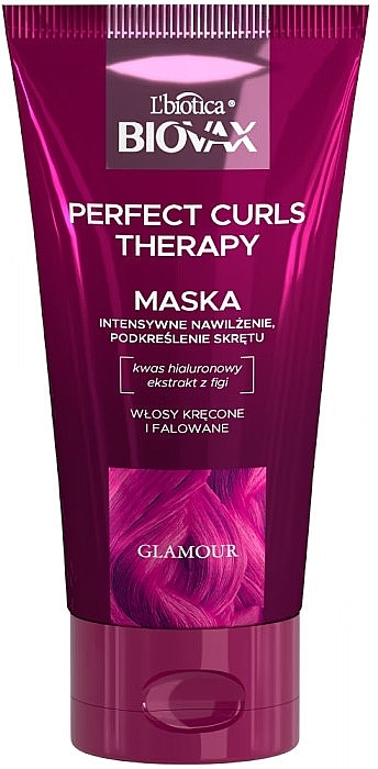 Mask for Curly & Wavy Hair - L'biotica Biovax Glamour Perfect Curls Therapy — photo N1