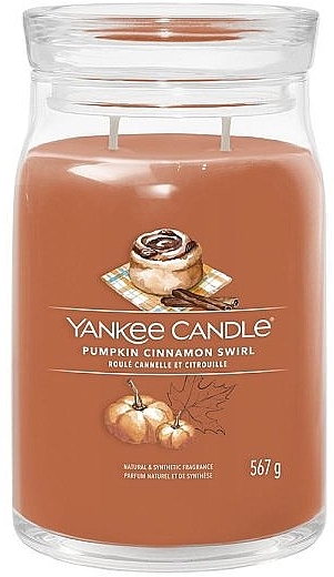 Pumpkin Cinnamon Swirl Scented Candle in Jar, 2 wicks - Yankee Candle Singnature — photo N2