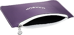 Flat Makeup Bag "Autograph", purple - MAKEUP Cosmetic Bag Flat Purple — photo N3