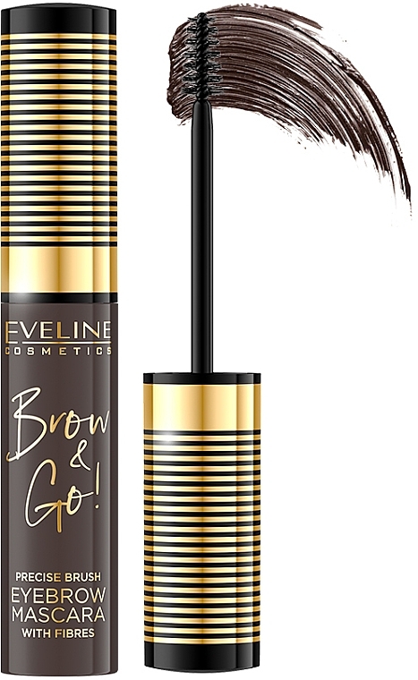 Brow Mascara - Eveline Cosmetics Brow & Go!Eyebrow Mascara — photo N2