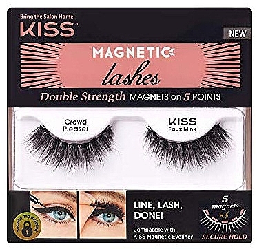 Magnetic Flase Lashes - Kiss Magnetic Lashes Double Strength KMEL 05 Crowd Pleaser — photo N1