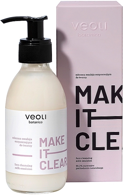 Face Cleansing Milk-Emulsion - Veoli Botanica Face Cleansing Milk Emulsion Make It Clear — photo N1