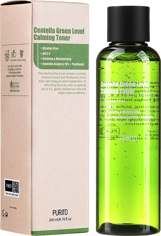 Alcohol-Free Calming Toner with Centella Asiatica - Purito Centella Green Level Calming Toner — photo N6