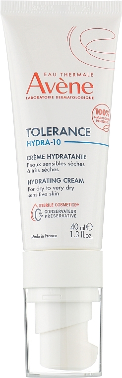 Moisturizing Face Cream with Hyaluronic Acid & Thermal Water - Avene Tolerance Hydra-10 Hydrating Cream — photo N1