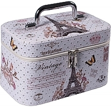 Fragrances, Perfumes, Cosmetics Makeup Bag "Paris/Eiffel L", 98802, white - Top Choice