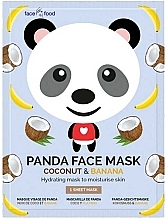 Facial Sheet Mask "Panda" with Banana & Coconut Extracts - 7th Heaven Face Food Panda Face Mask Coconut & Banana — photo N1