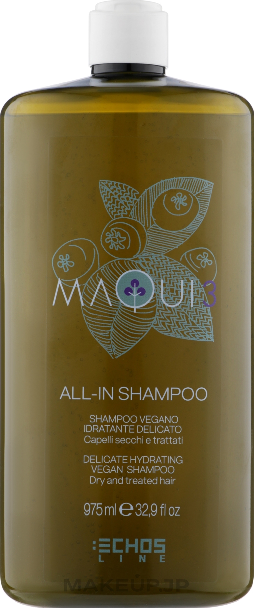 Delicate Moisturizing Shampoo - Echosline Maqui 3 Delicate Hydrating Vegan Shampoo — photo 975 ml