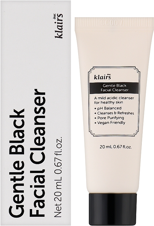 Deep Cleansing Facial Foam - Klairs Gentle Black Facial Cleanser (mini size) — photo N2