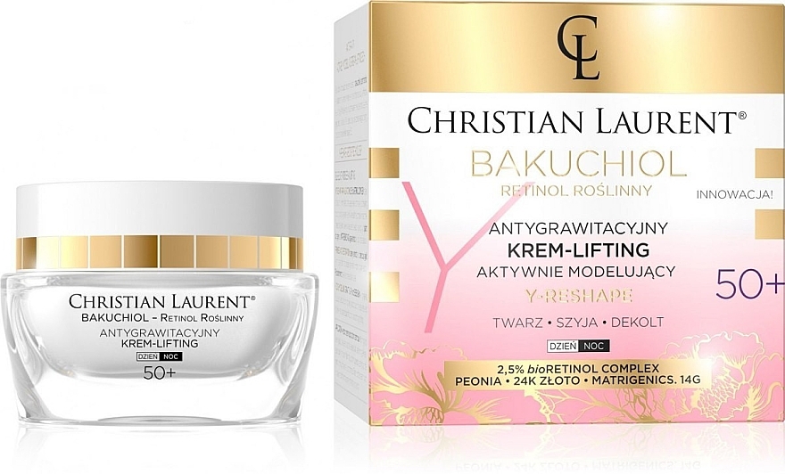 Active Lifting Face Cream 50+ - Christian Laurent Bakuchiol Retinol Y-Reshape Lifting Cream — photo N2