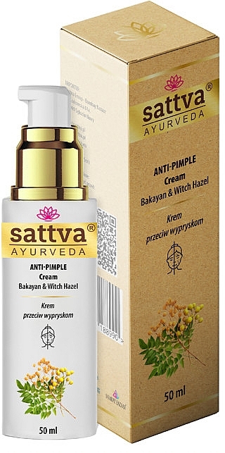 Eczema Cream - Sattva Ayurveda Anti-Pimple Cream With Bakayan & Witch Hazel — photo N1