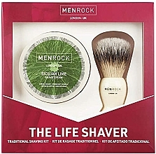 Fragrances, Perfumes, Cosmetics Set - Men Rock The Life Shaver Sicilian Lime Kit (brush/1pcs + sh/cr/100ml)