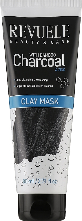 Bamboo Charcoal Face Mask - Revuele Bamboo Charcoal Clay Mask — photo N1