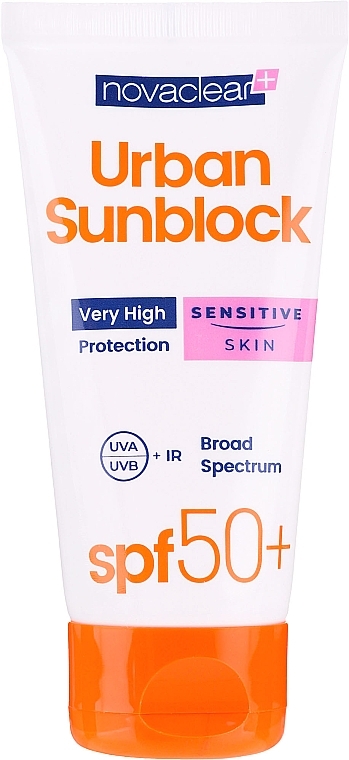 Sun Protective Cream for Sensitive Face Skin - Novaclear Urban Sunblock Protective Cream Sensitive Skin SPF50 — photo N2