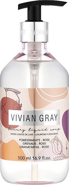 Hand Soap - Vivian Gray Luxury Liquid Soap Pomegranate & Rose — photo N1