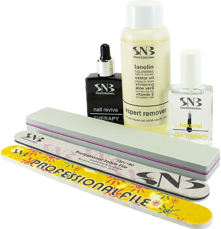 Set, 6 products - SNB Professional Home Kit for Removing Gel Polish — photo N1