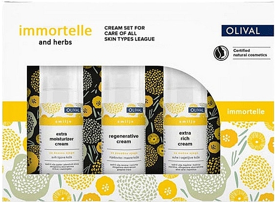 Set - Olival Immortelle & Plants Set (cr/3x50ml) — photo N1