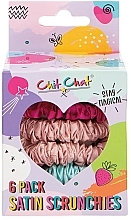 Fragrances, Perfumes, Cosmetics Satin Scrunchie Set, 6 pcs - Chit Chat Satin Scrunchies 6 Pack