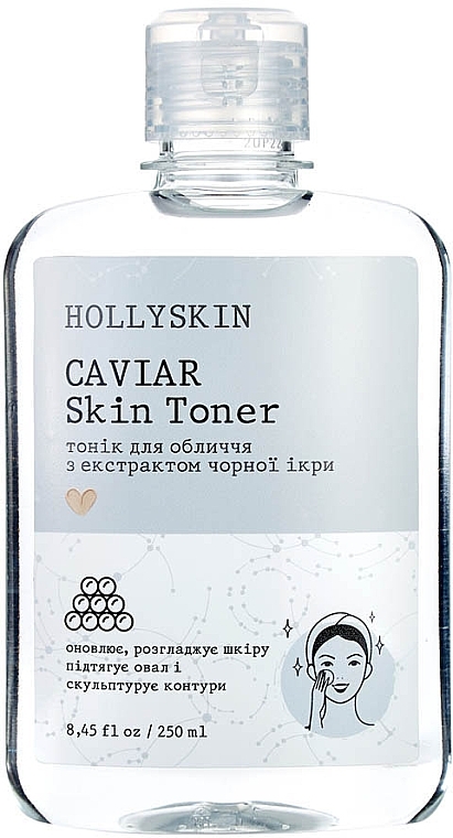 Skin Toner with Black Caviar Extract - Hollyskin Caviar Skin Toner — photo N1