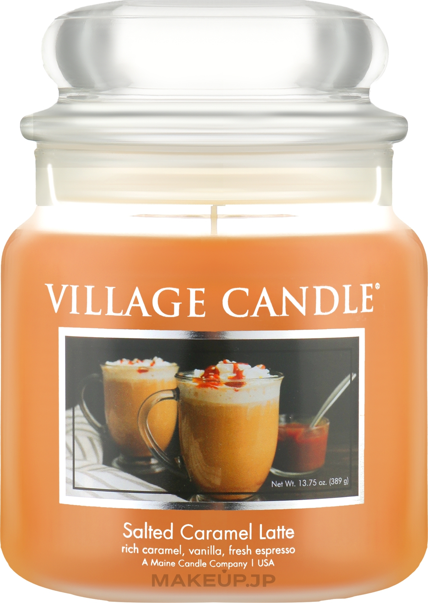 Scented Candle in Jar "Salty Caramel Latte" - Village Candle Salted Caramel Latte — photo 389 g