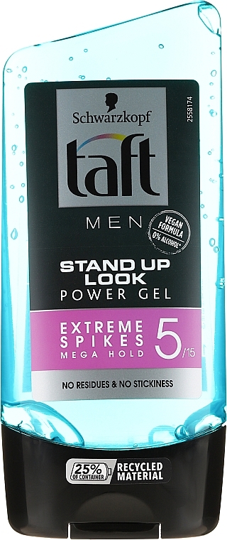 Hair Gel - Schwarzkopf Taft Looks Stand Up Look Power Gel Extreme Spikes — photo N3