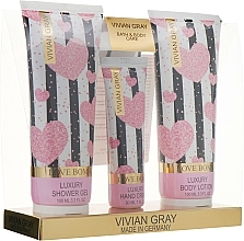 Fragrances, Perfumes, Cosmetics Set - Vivian Gray Love Bomb (h/cream/30ml + b/lot/100ml + sh/gel/100ml)