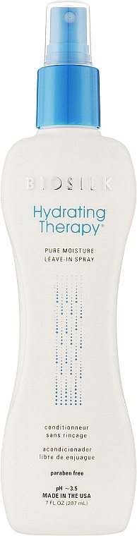 Leave-In Moisturizing Conditioner Spray - Biosilk Hydrating Therapy Pure Moisture Leave In Spray Conditioner — photo N1