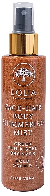 Golden Orchid Face, Body & Hair Shimmer Spray - Eolia Face, Hair & Body Shimmering Mist Gold Orchid — photo N1