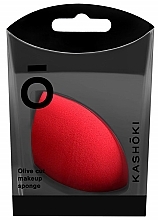 Makeup Sponge, red - Kashoki Olive Cut Makeup Sponge Red — photo N2