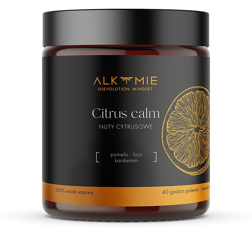 Soy Candle with Citrus Scent - Alkmie Citrus Calm — photo N1