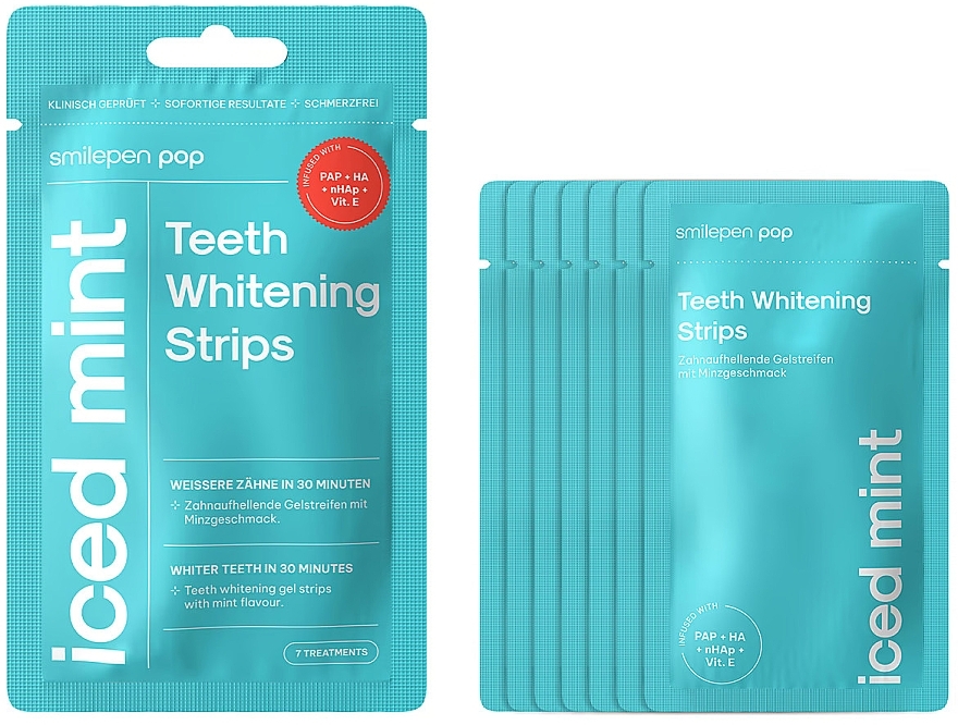 Teeth Whitening Strips  - SwissWhite Smilepen Pop Iced Mint Teeth Whitening Strips — photo N2