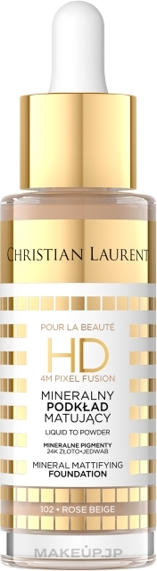 Foundation - Christian Laurent HD 4M Pixel Fusion Mineral Mattifying Foundation — photo 102 - Rose Beige