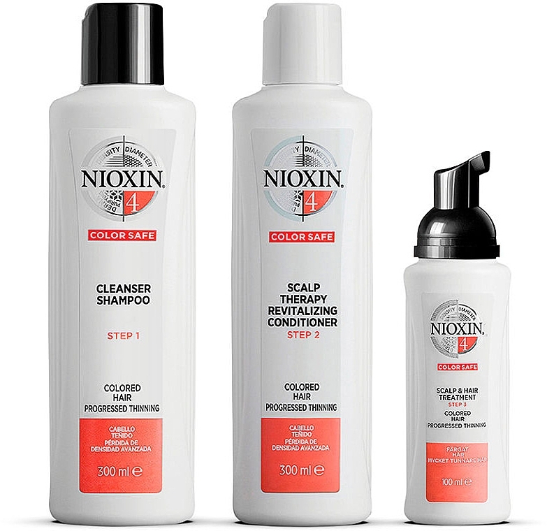 Set - Nioxin Hair System System 4 Kit (shm/300ml + cond/300ml + mask/100ml) — photo N2