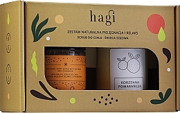 Fragrances, Perfumes, Cosmetics Set - Hagi (scrub/300ml + candle/215ml)