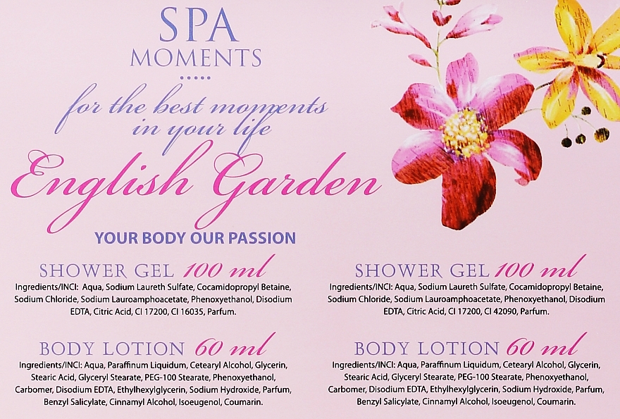 Set - Spa Moments English Garden (sh/g/100ml + sh/g/100ml + b/lot/60ml + b/lot/60ml) — photo N9