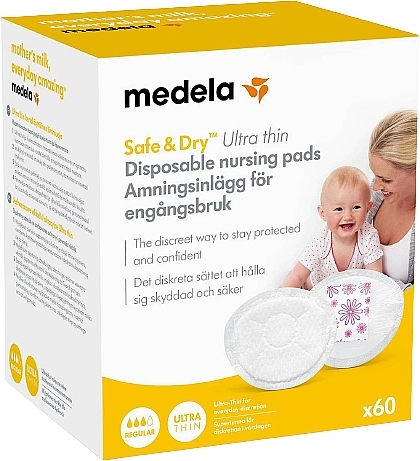 Disposable Breast Pads, 60 pcs - Medela — photo N1