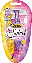 Fragrances, Perfumes, Cosmetics Set of Razors without Replaceable Cartridges "Miss Soleil Colour Collection", 4pcs - Bic