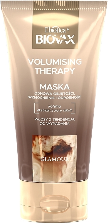 Hair Mask - L'biotica Biovax Glamour Voluminising Therapy — photo N1