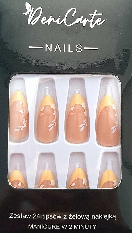 Almond Nail Tips, 24 pcs - Deni Carte Nails 0036 — photo N1