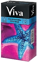 Fragrances, Perfumes, Cosmetics Ribbed Latex Condoms, 12 pcs - Viva