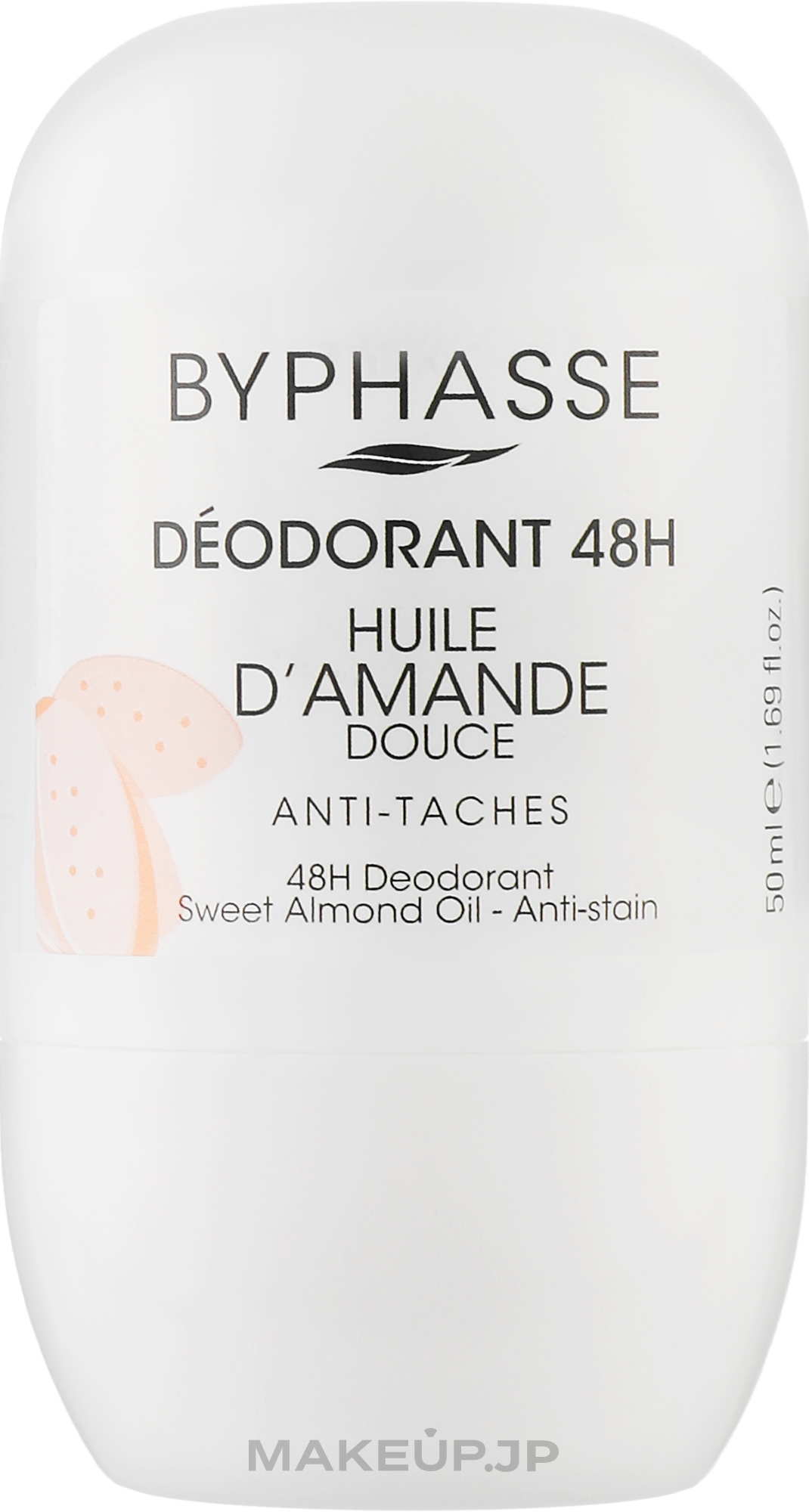 Roll-On Deodorant 'Sweet Almond Oil' - Byphasse Roll-On Deodorant 48h Sweet Almond Oil — photo 50 ml