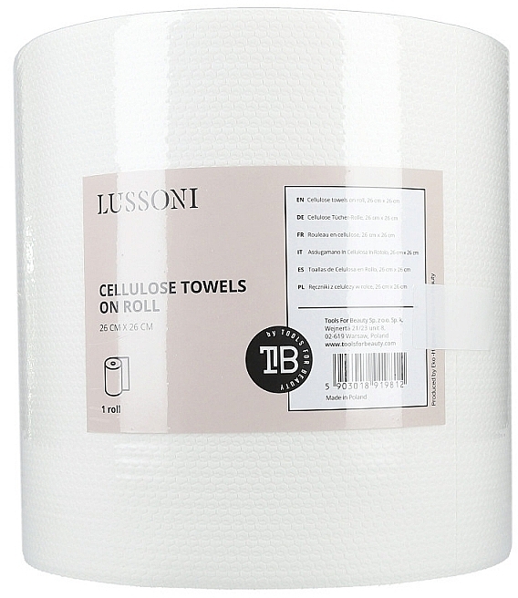 Disposable Towels, 26x26cm - Lussoni Cellulose Towels On Roll — photo N7