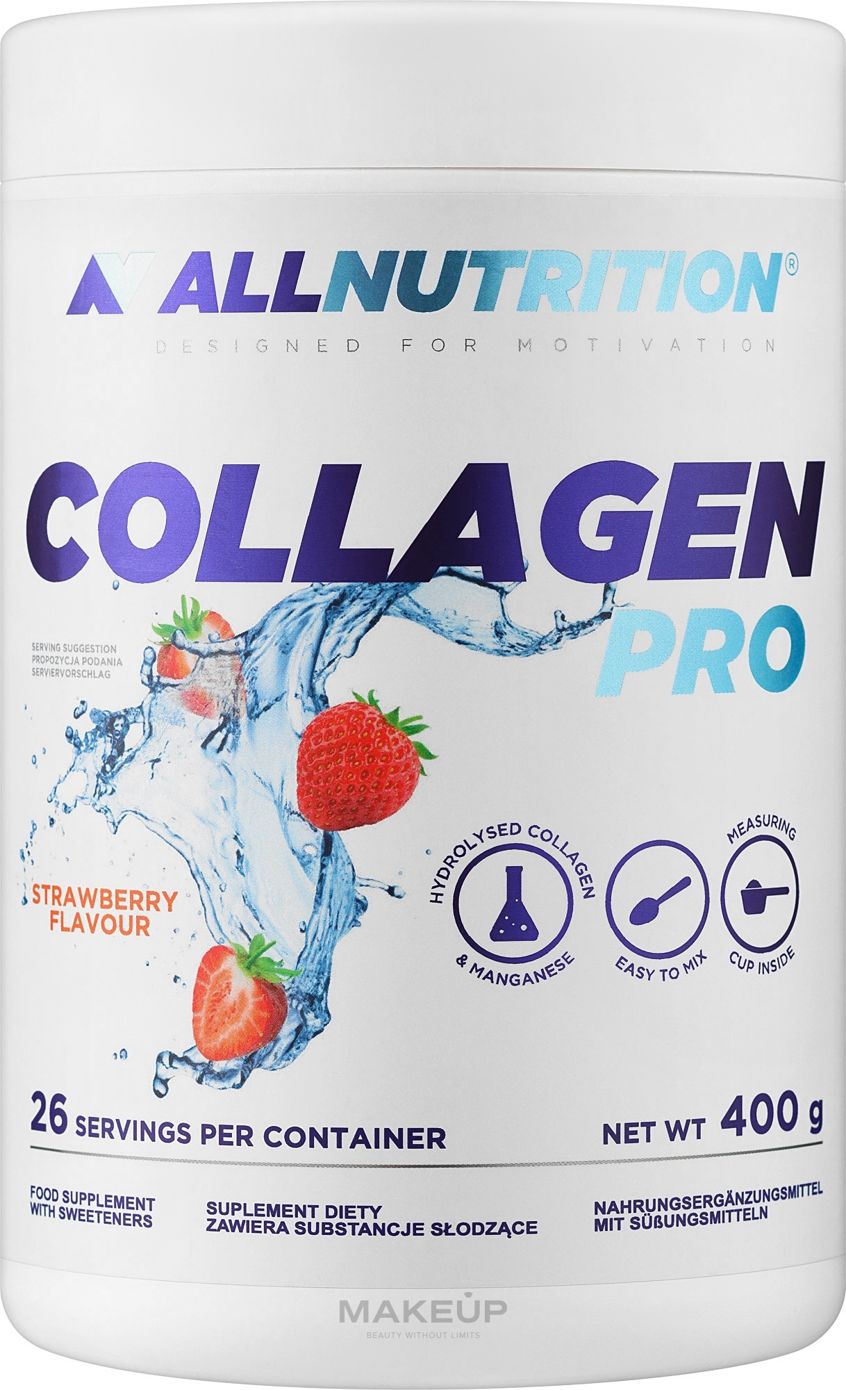 Joint & Ligament Collagen with Strawberry Flavor - Allnutrition Collagen Pro Strawberry — photo 400 g