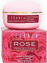 Fragrances, Perfumes, Cosmetics Ultra-Moisturizing Night Mask with Rose Oil - Leganza Rose Ultra-Hydrating Night Mask