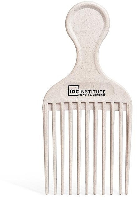 Afro-Curl Comb, biodegradable, pink - IDC Institute Eco Afro Comb — photo N1