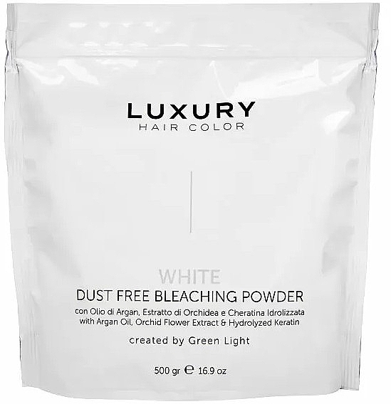 White Brightening Powder - Green Light Luxury Hair Color White Dust Free Bleaching Powder — photo N1