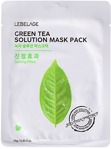 Facial Sheet Mask - Lebelage Green Tea Solution Mask — photo N3