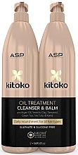 Fragrances, Perfumes, Cosmetics Set - Affinage Kitoko Oil Treatment Cleanser & Balm Litre Duo (h/sham/1000ml + h/balm1000ml)