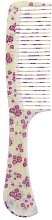 Hair Comb 21,6 cm, 9811, multicolored in flowers - Donegal Floral Hair Comb — photo N3