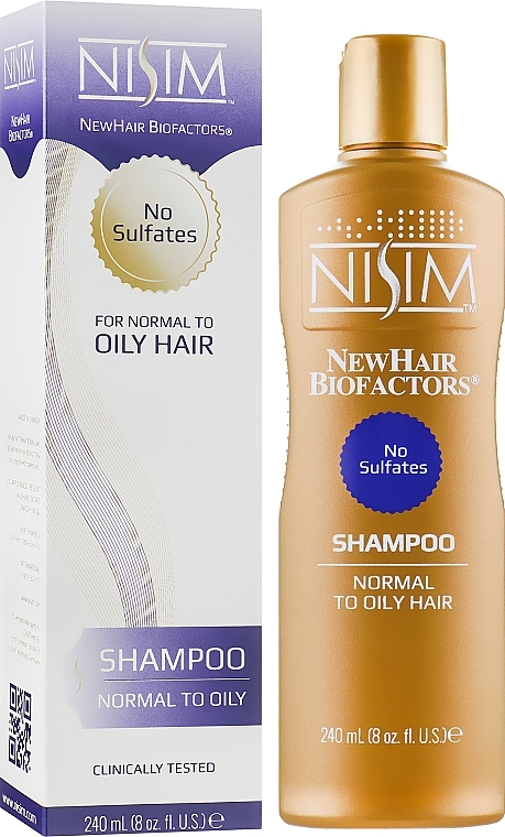Anti Hair Loss Shampoo for Normal & Oily Hair - Nisim NewHair Biofactors Shampoo — photo N2