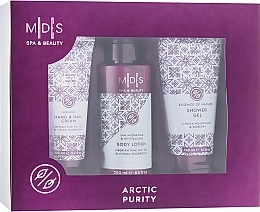 Fragrances, Perfumes, Cosmetics Set "Arctic Purity" - MDS Spa&Beauty Arctic Purity (sh/gel/150 ml + b/lot/250 ml + h/cr/100 ml)